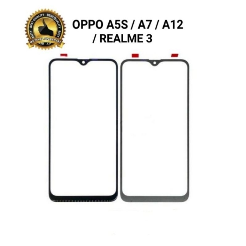 KACA DEPAN LCD KACA TOUCHSCREEN OPPO A5S / A7 / A12 / REALME 3 ORIGINAL