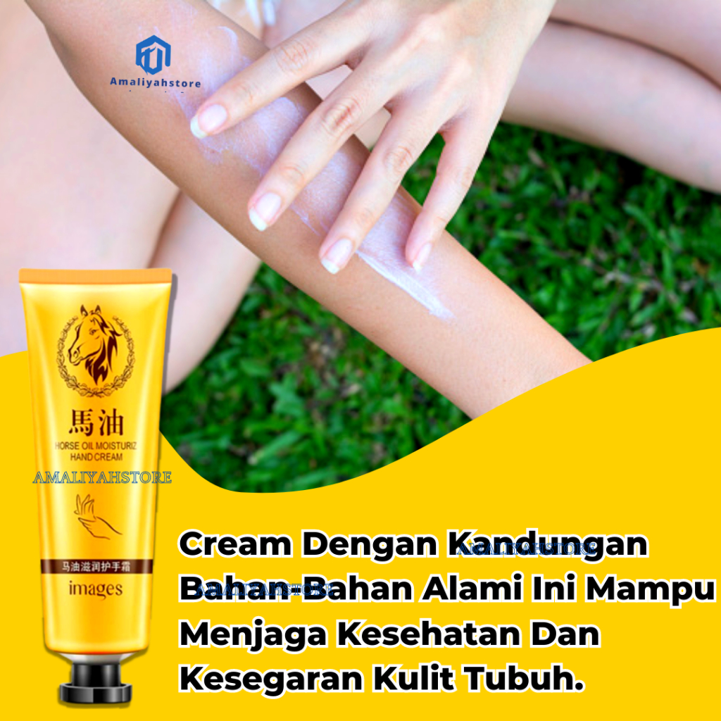 Horse Oil Moisturizing Hand Cream Obat Masker Minyak Penghalus Pemutih Pencerah Pengelupas Kulit Mati Dan Belang Di Telapak Tangan Seluruh Badan Ampuh Bikin Cerah Permanen