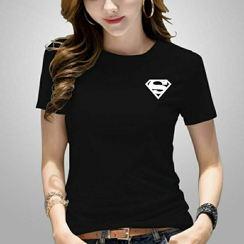 KAOS SOFF SPANDEX TEBAL WANITA HITAM PUTIH