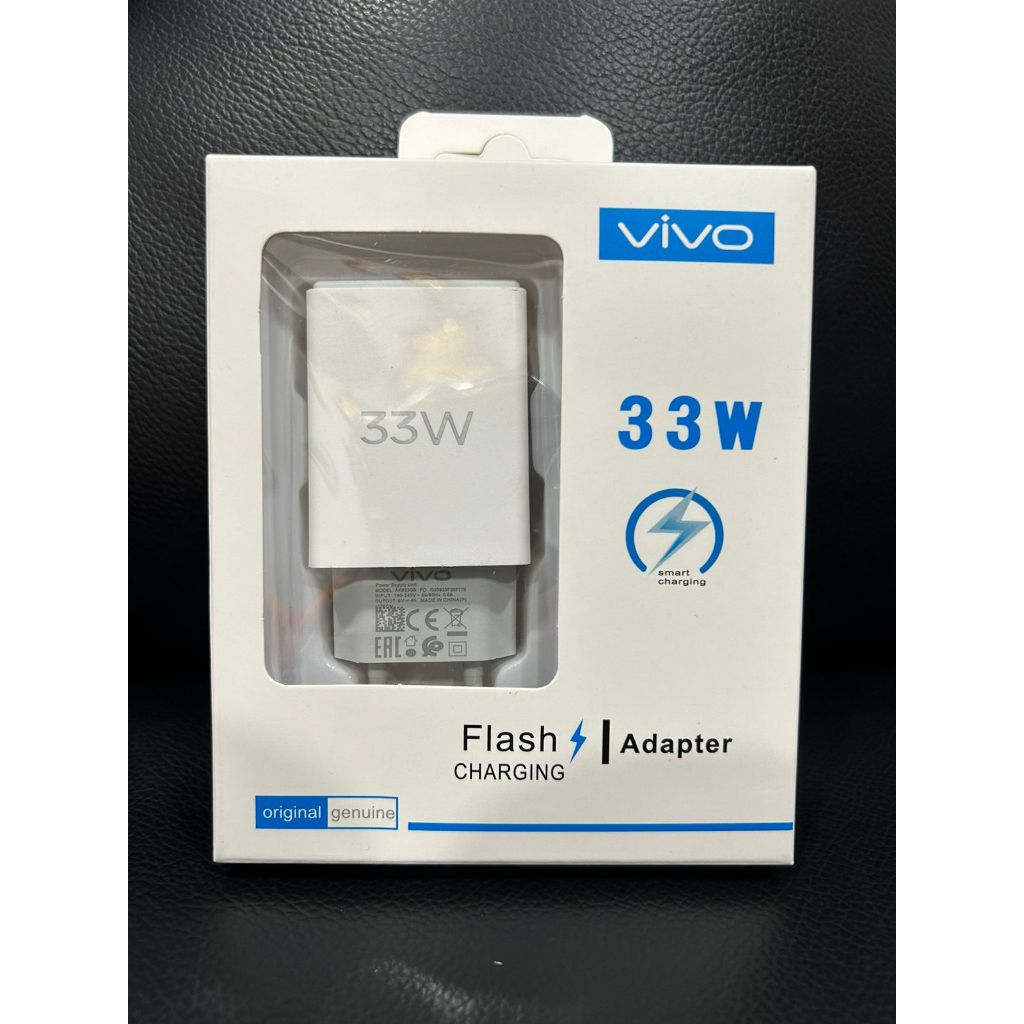 Travel charger vivo 33W 2.A REAL V11/ V11I / V11 Pro / V15 / V15 Pro / V17 / V17 Pro / V19 / V23E / Y1S 2020 / Y3 / Y3s / Y5S / Y7s / Y9s / Y11/ Y11S / Y12 / Y12I / Y12A / Y12S / Y15 / Y15S / Y17 / Y19