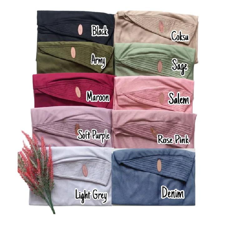 Jilbab Pastan Soft Pad Alya 001A Bahan Jersey Kertas By Aura Busana