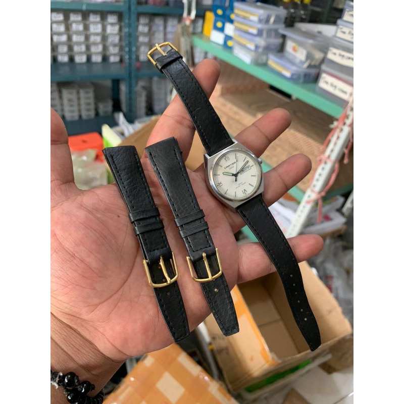 Strap tali jam tangan hitam aftermarket lug 18mm