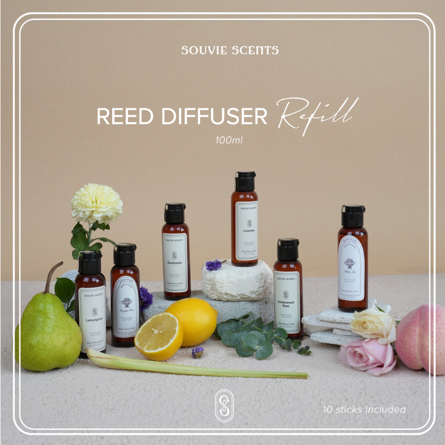 Refill Reed Diffuser 100mL | Refill Aromaterapi Pewangi Ruangan by Souvie Scents