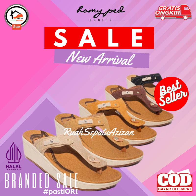 OBRAL HOMYPED Livia N62 Sandal Wedges Wanita Homyped ORIGINAL