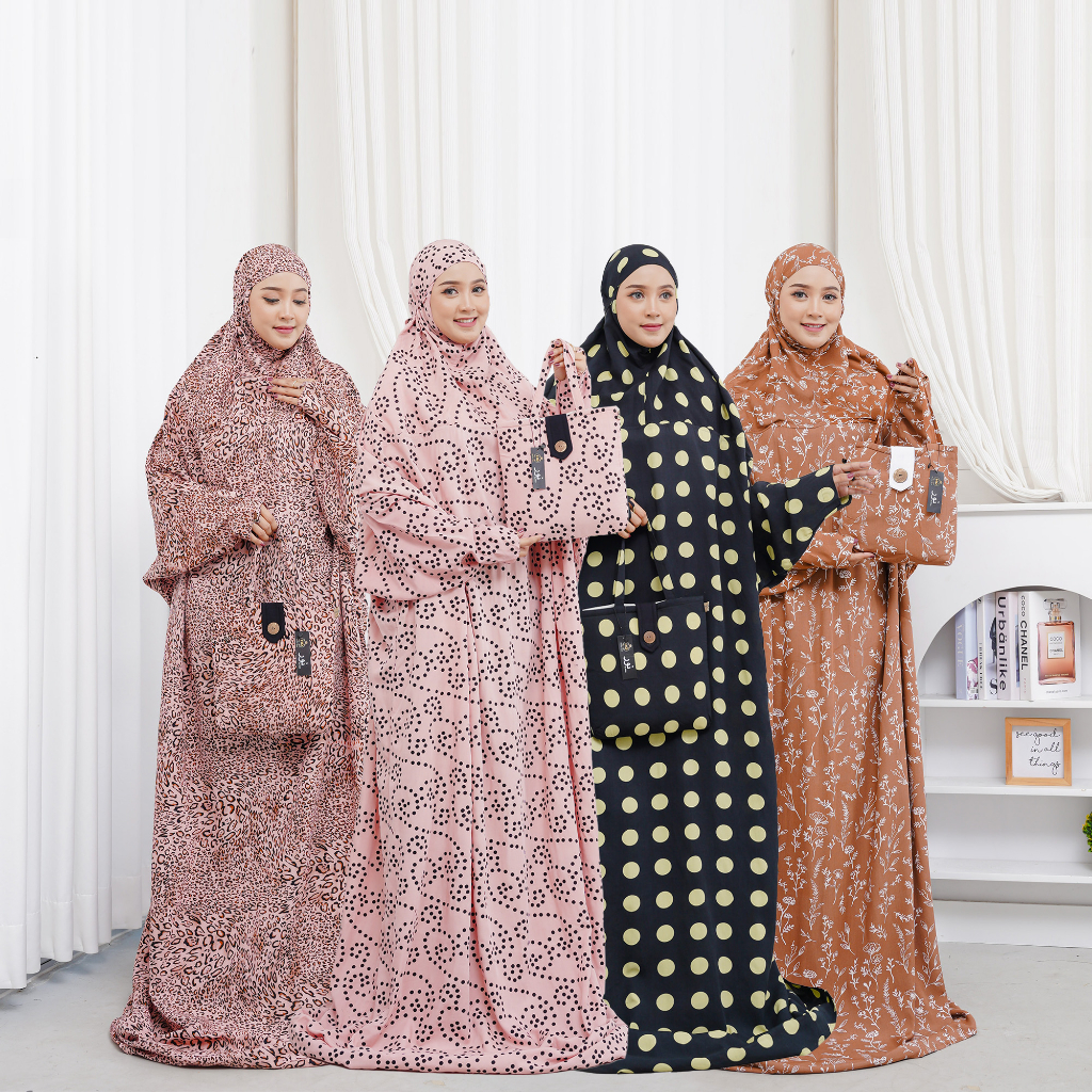 Mukena Hadramaut Rayon Terusan Motif Namira