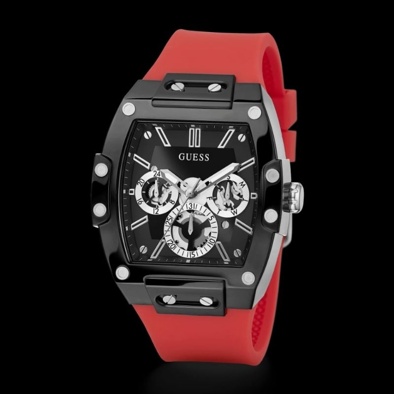 Jam tangan GUESS Phoenix GW0203G4 Rubber Japan Quartz fullset