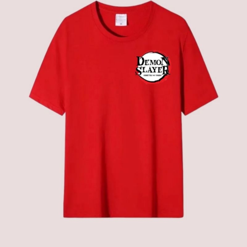 Kaos pria atasan oblong dewasa baju kaos pria lengan pendek baju cowok LOGO DEMON SLAYER