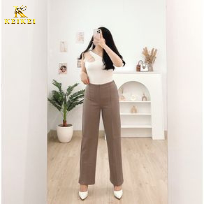 Celana Kulot JUMBO Highwaist Wanita Celana Kulot Scuba Wanita Kekinian