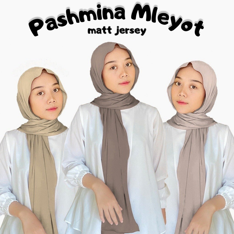 Pashmina Kaos Jersey Premium / Pashmina Mleyot bahan Jersey 180cm x 75cm