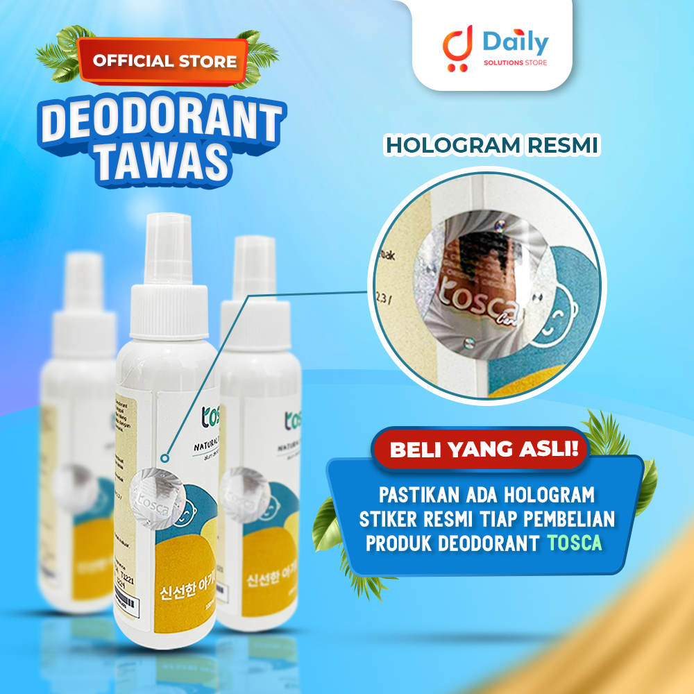 TOSCA Natural Deodorant Spray 100ml deodorant tawas alami