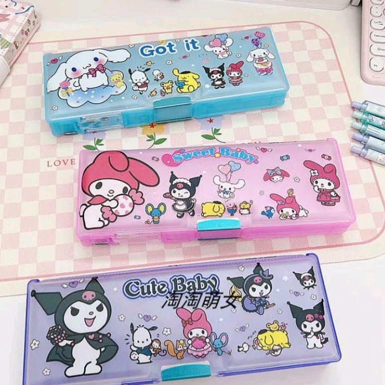 

TEPAK PENSIL CINNAMOROLL / KOTAK PENSIL IMPORT MELODY / TEMPAT PENSIL KUROMI
