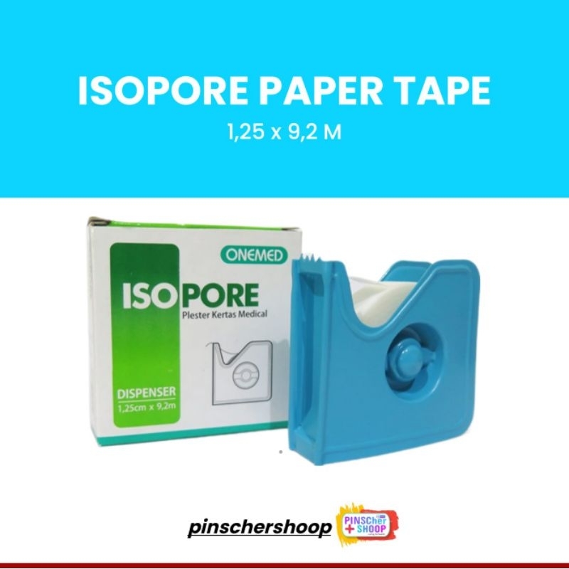 ISOPORE PLESTER KERTAS MEDICAL 1,25 x 9,2 M PAPER TAPE SEJENIS MICROPORE SATUAN