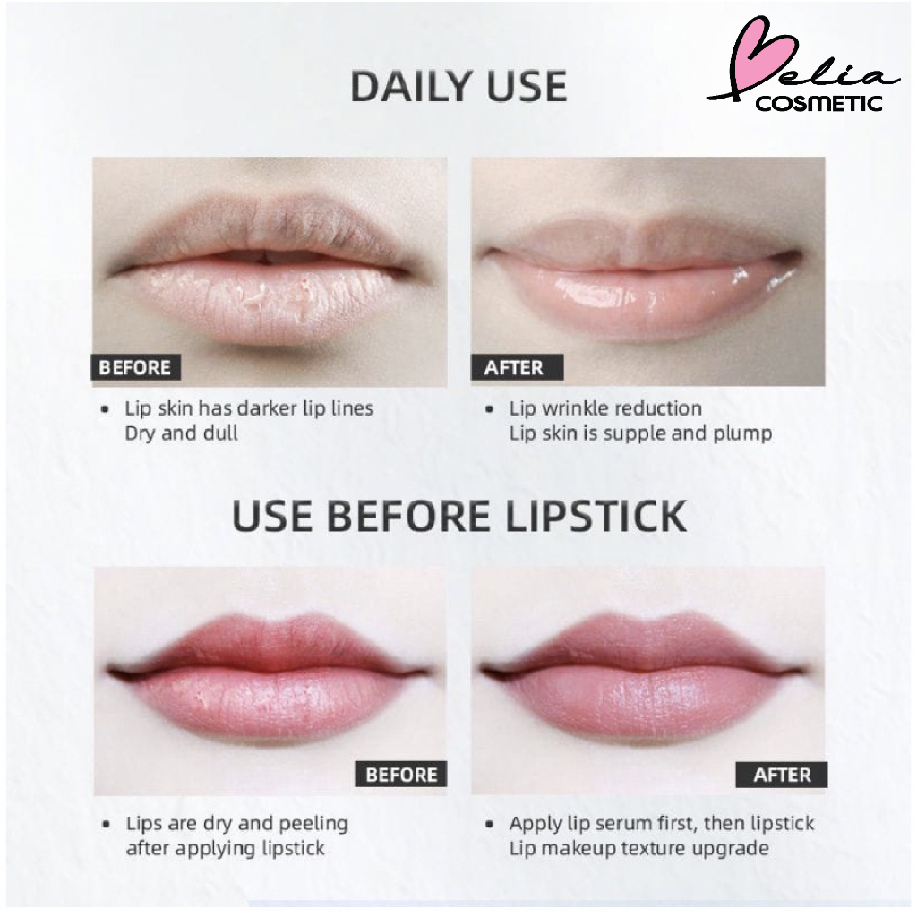 ❤ BELIA ❤ LOMIRA Lip Serum Gold 6,5 Gr Melembabkan Kulit Bibir with Coconut Oil Serum Bibir