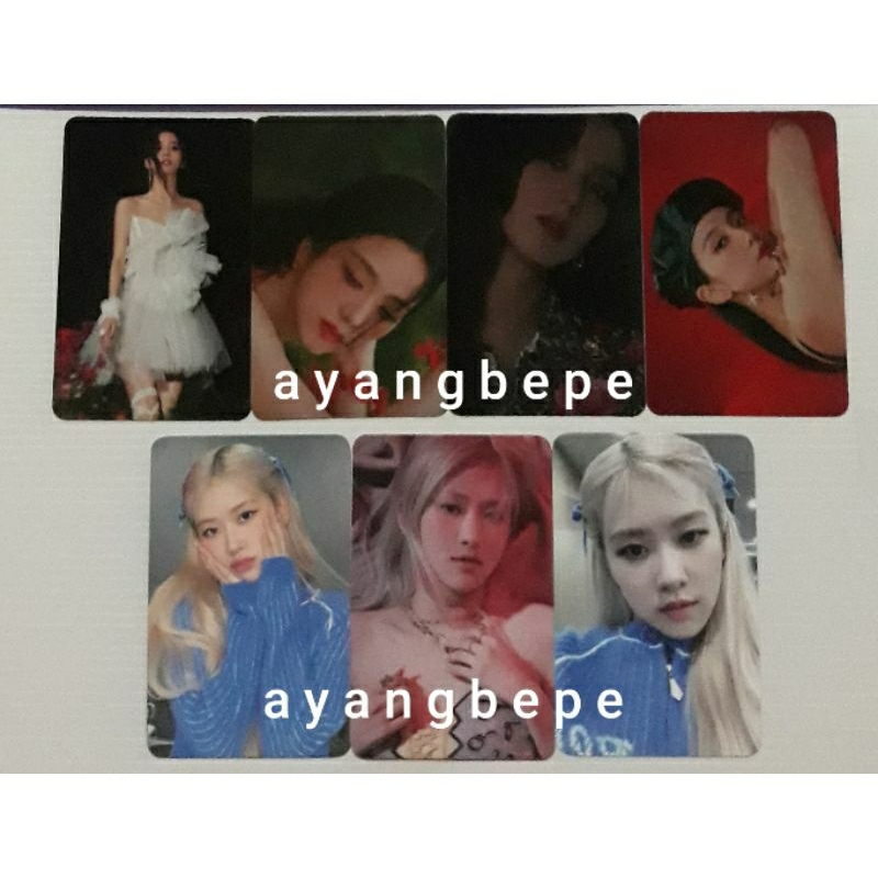 PC PHOTOCARD BLACKPINK OFFICIAL JISOO ME POB ROSE SOLO R ON THE GROUND POB KTOWN