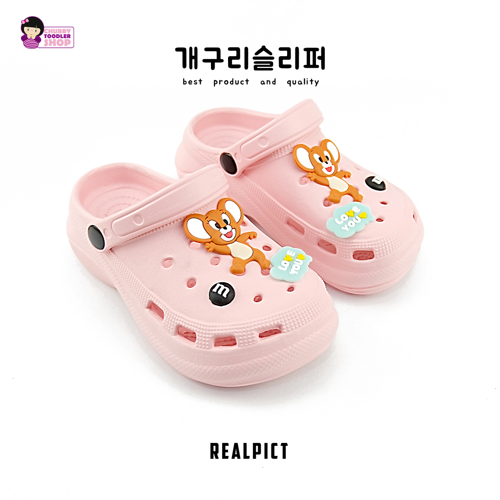 ChubbyGlory SD2214 Bisa COD Sendal baim fuji viral cross wedges couple mom and kids ibu dan anak EVA import tinggi 3 cm anak 5 tahun sd dewasa slip on couple blitz jerry