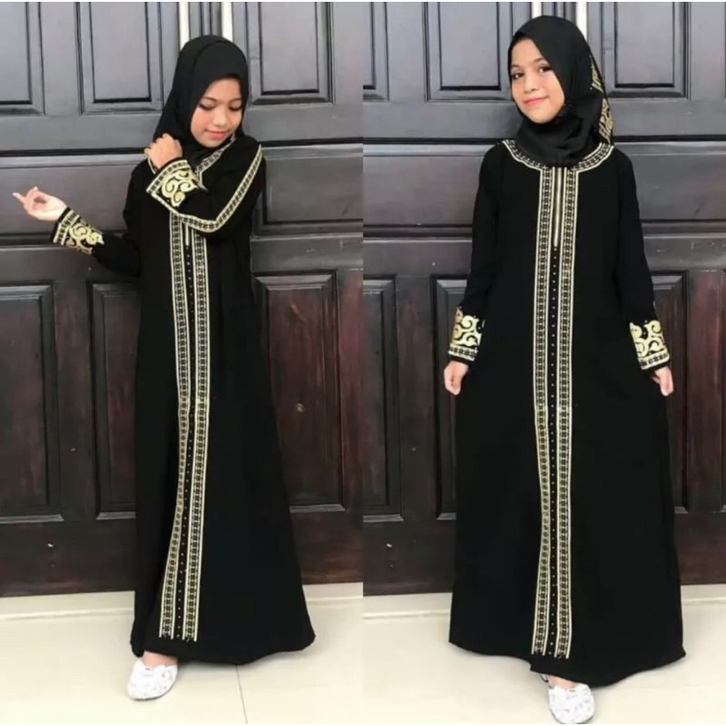 GAMIS ABAYA ANAK INNAYA + PASMINA CANTIK LUCU MURAH LEBAY COD