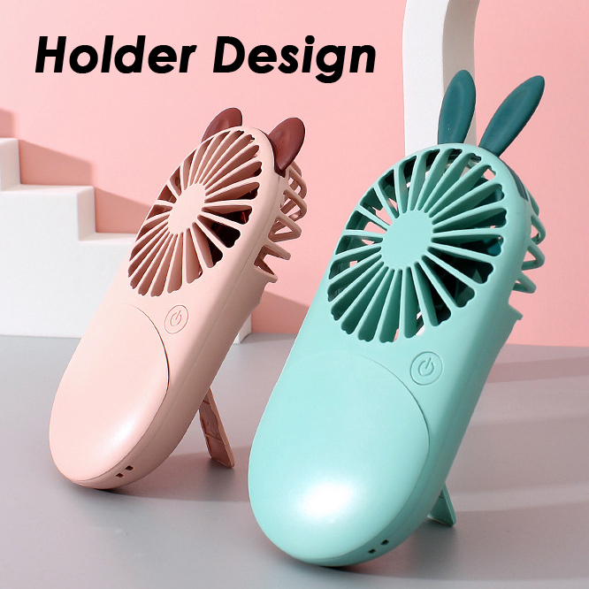 Mini Small Fan 3-in-1 Beauty Mirror Fan With Bracket USB Portable Fan