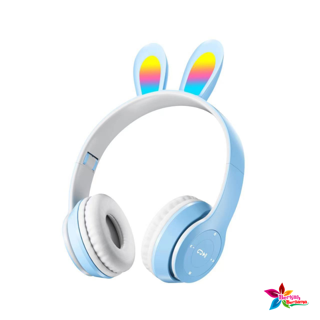 P47R CAT EARS HEADSET headphone Hf bando telinga kucing LED BANDO BLUETOOTH wireles RGB GAME HEADSET G-P47R LED WIRELESS super BASS BB8515