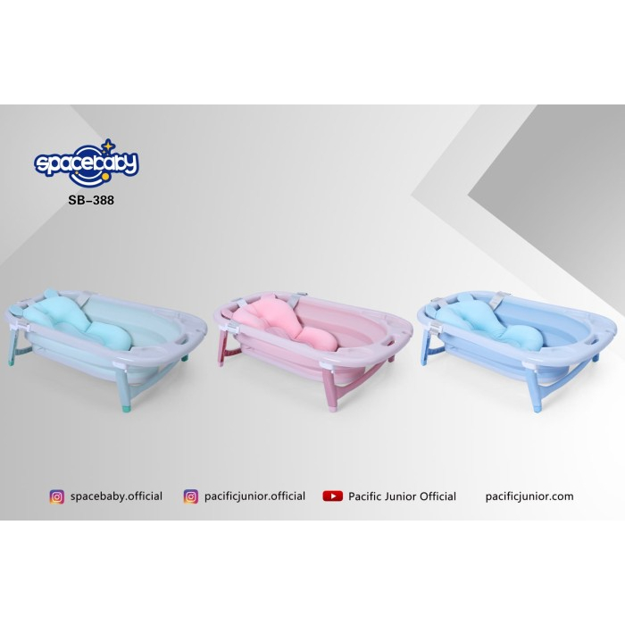 Bak Mandi Bayi Lipat Foldable Bathtub Folding Baby Portable Spacebaby SB 388