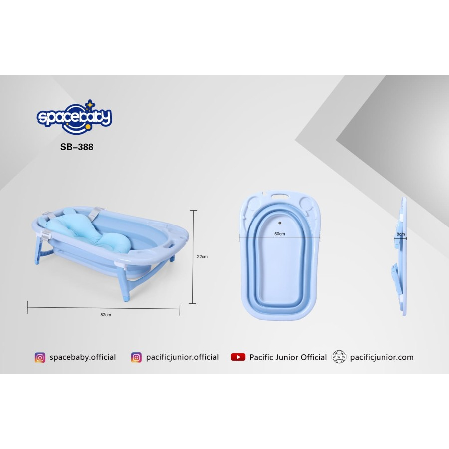 Bak Mandi Bayi Lipat Foldable Bathtub Folding Baby Portable Spacebaby SB 388