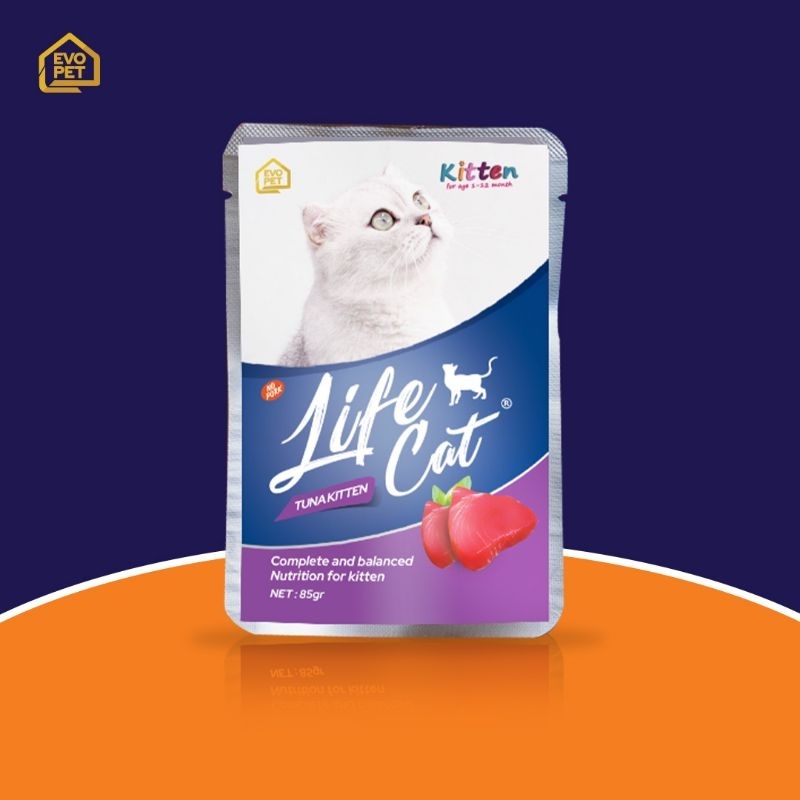 Makanan Kucing Life Cat Sachet 85gr 1 dus (isi 24pcs) All Varian / Wet Food / Pouch