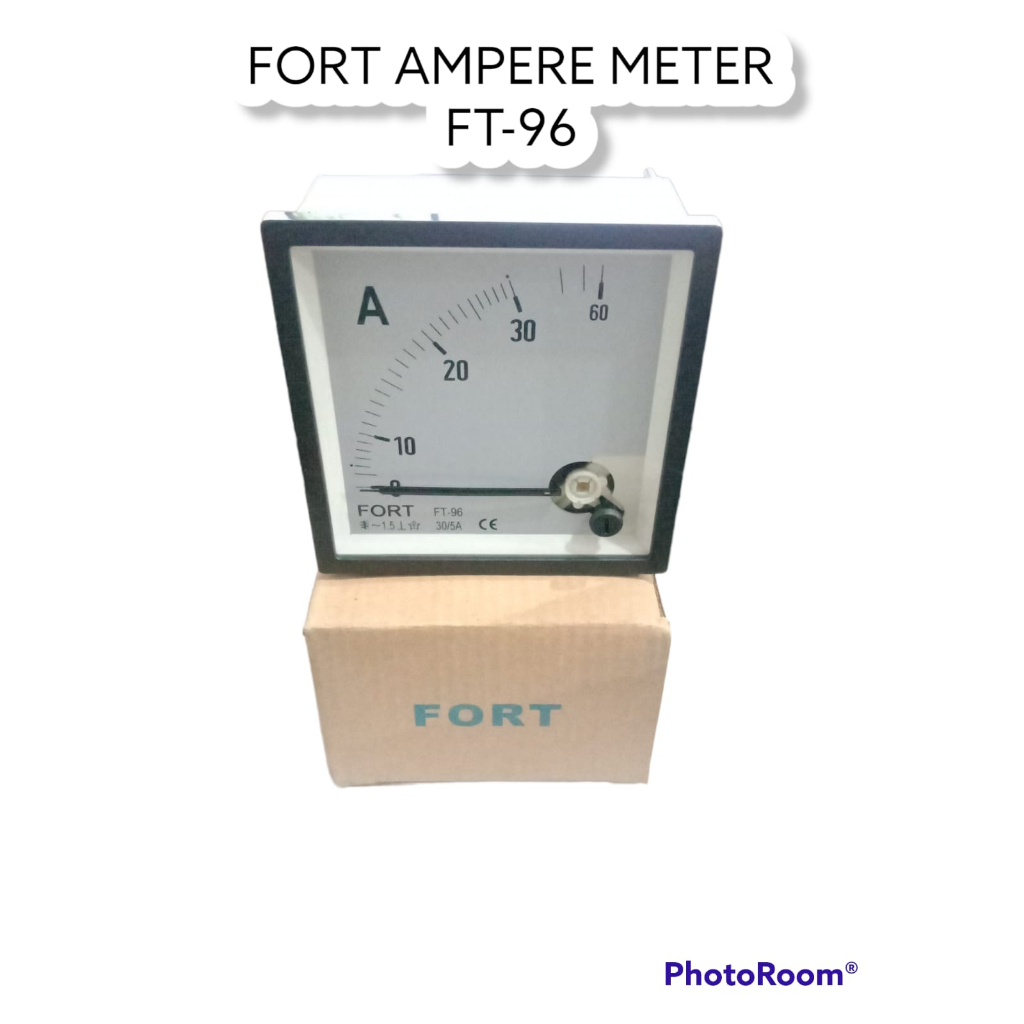 FORT AMPERE METER 30/75/100/150/200/300/500 / 5A / PANEL METER VIA CT 50A 96X96 FT-96