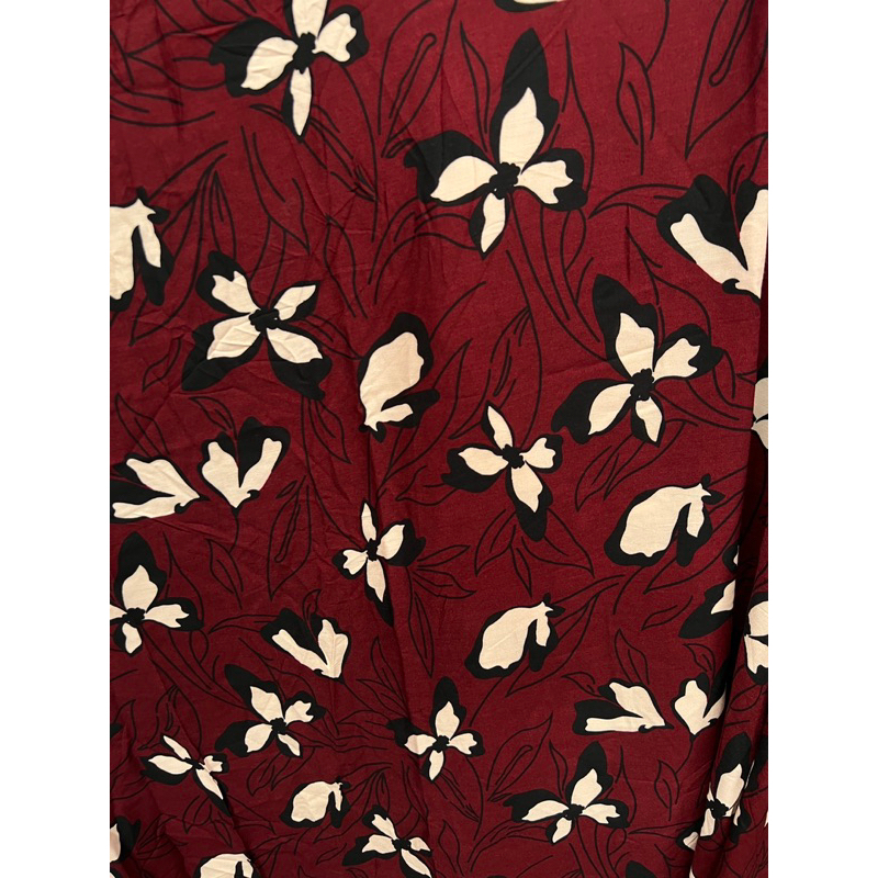 bahan kain katun rayon viscose premium motif abstrak dasar ungu