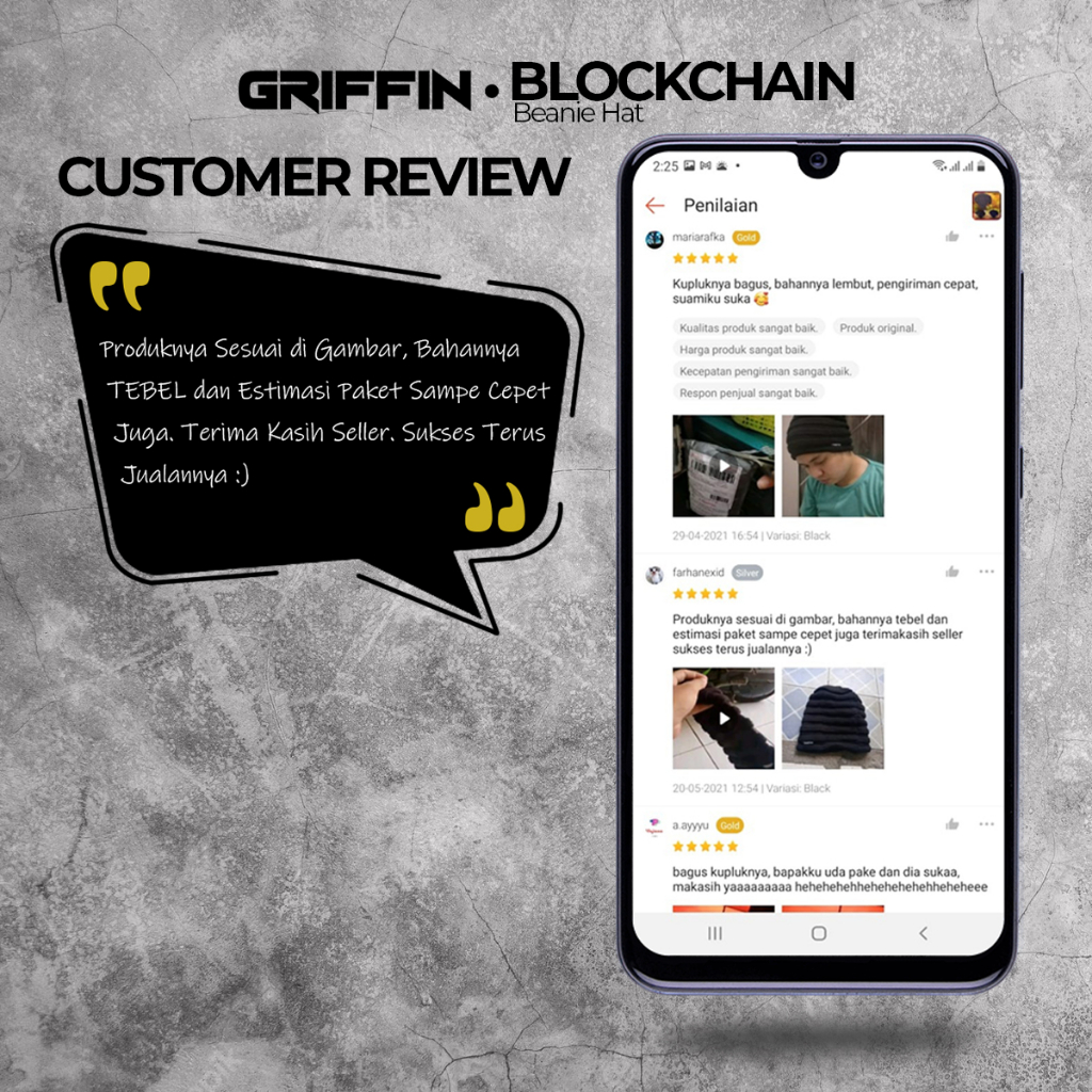 Kupluk Pria Dewasa Gunung Hangat Blockchain by Griffin