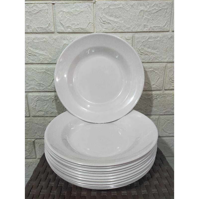 Piring Melamin / Piring Makan Melamin / Piring Melamin Putih / Piring Makan Putih / Piring Makan 9 I