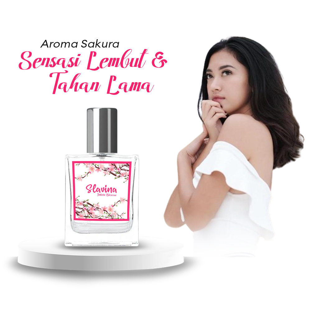 Parfum Wanita Slavina 60ml Termurah Wangi Tahan  Lama24 Jam - Minyak Wangi Nagita Sakura Blossom