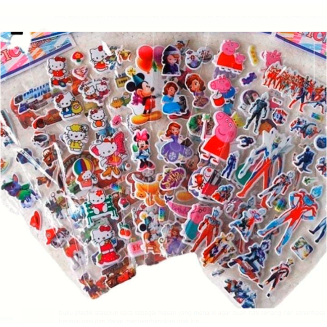 

REVA - BISA COD ! Stiker Timbul Random/Stiker Karakter / Stiker Anak / Stiker Mainan Tempel Grosir Termurah