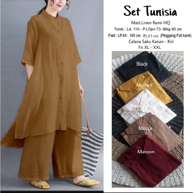 SET TUNISIA SETELAN BAJU WANITA