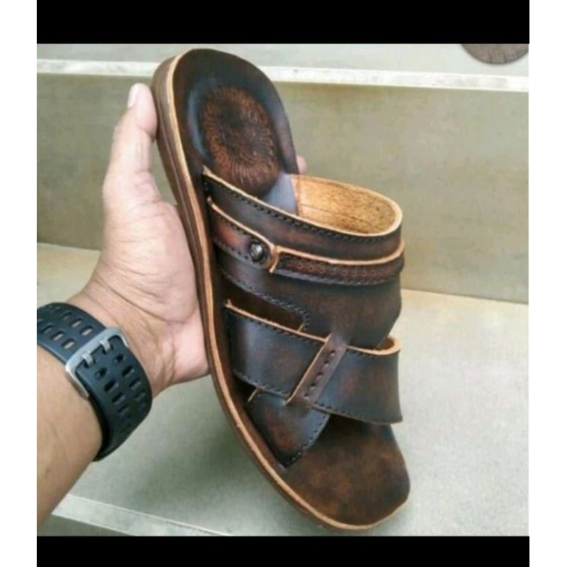 Sendal pria kulit sapi asli