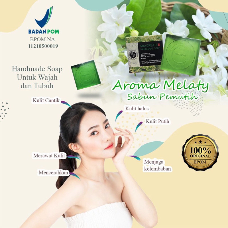 MAYCREATE Sabun Pemutih Bpom / SABUN KOREA