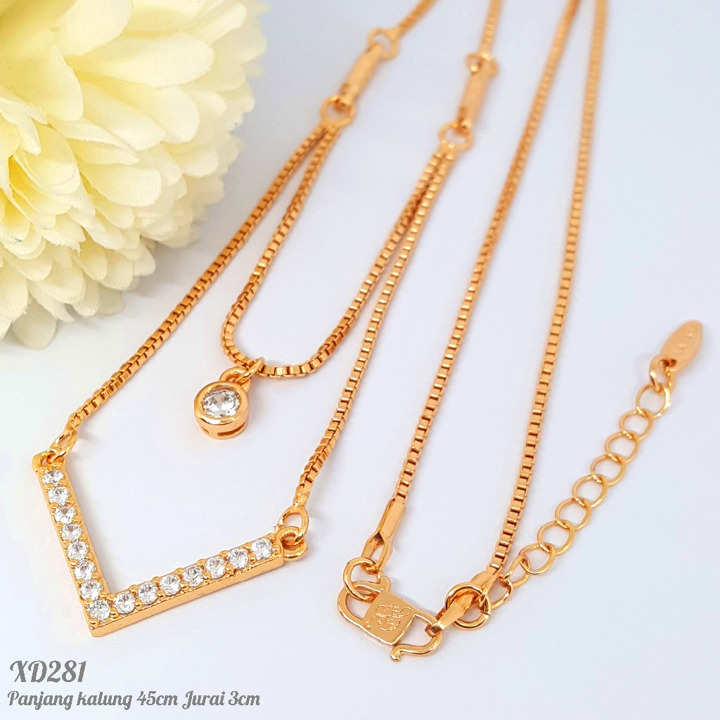 PGX Kalung Wanita Xuping Aksesoris Fashion Perhiasan Lapis Emas Premium - XD281