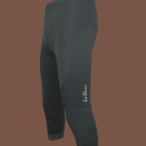 Celana Sepeda LeTour Pria 3/4 Padding Gel Tebal Grey Original