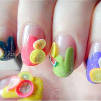 Hiasan Kuku Nail Art Tips Filler Slime Fruit