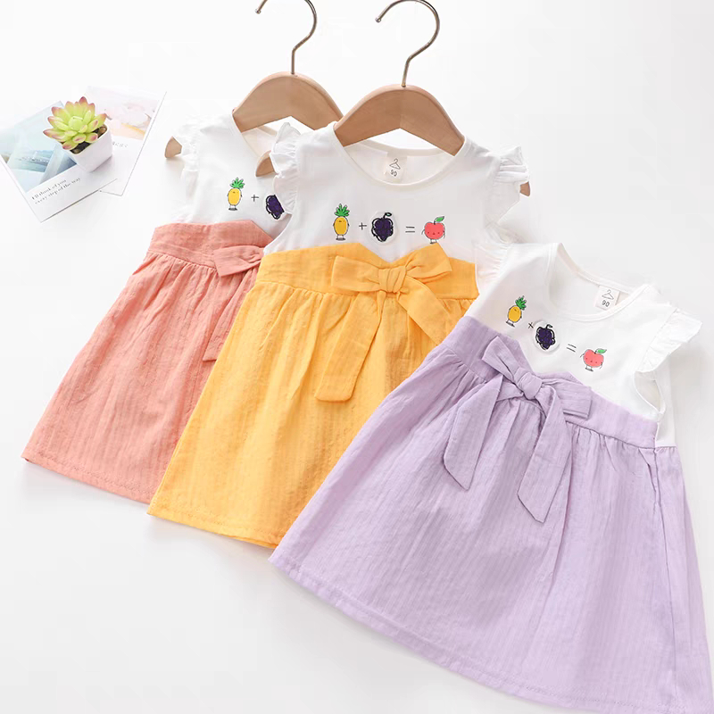 Bayi - 2 Tahun - Dress Anak Rao Lee | Baju Anak Perempuan Kualitas Import Dres Bayi Lengan Pendek Dress Kensi Set Premium Korea babycinnamon