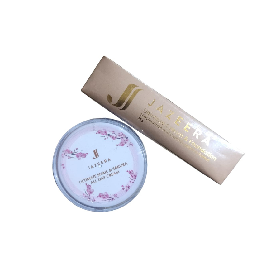 PAKET PROMO FOUNDATION + CREAM JAZEERA(DI JAMIN ORI 100%)