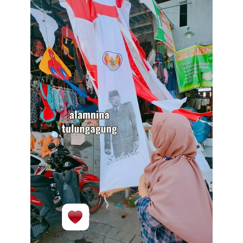 umbul umbul merah putih bendera merah putih 1 paket berisi 10 umbul umbul