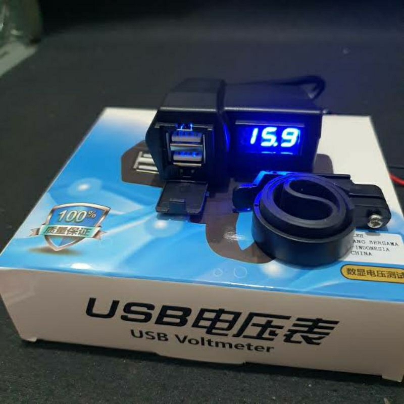 charger hp di motor mobil voltmeter fast charge