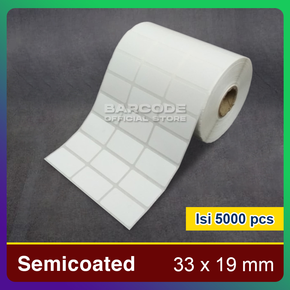 

Label Barcode 33 x 19 Kertas Sticker Label Semicoated 33x19 mm 3 Line