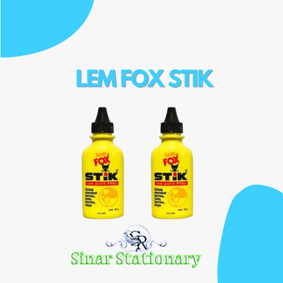 

LEM FOX STIK / LEM PUTIH PVaC 60 GRAM