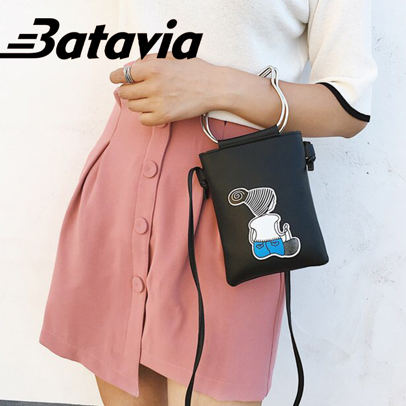 Batavia Tas ponsel wanita multifungsi suspender bag model korea impor mengimpor tas suspender kulit / dompet HP bahu cross-body BAG108