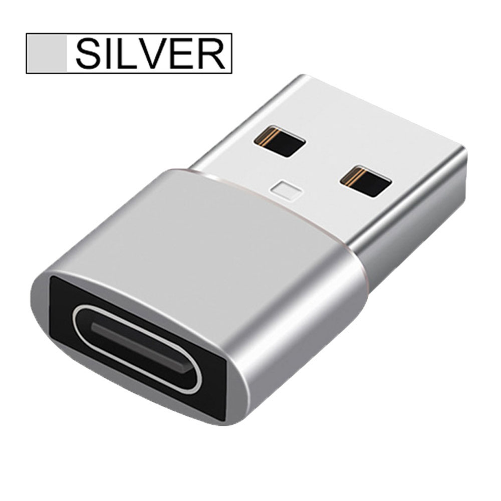 Adapter Converter Charger USB Type C to USB OTG 2PCS for iPhone - CAS-IP2 - Silver