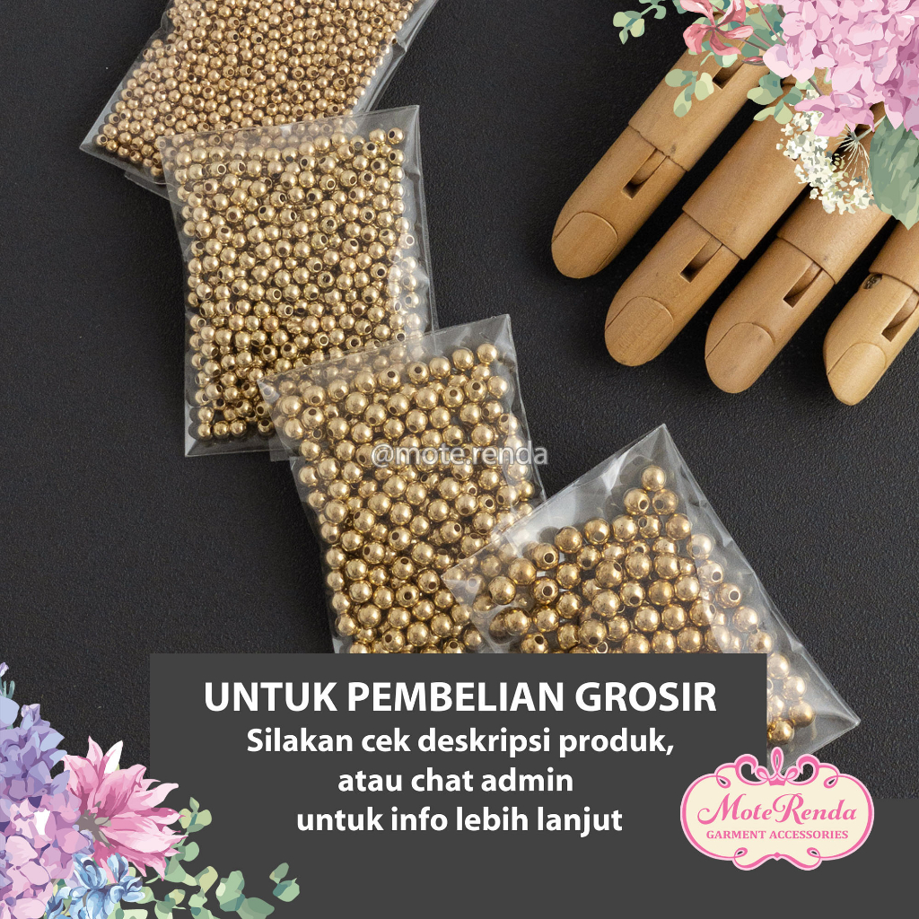 Mutiara metalik Orient/mutiara ringan warna silver&amp;gold, kode 4PMB