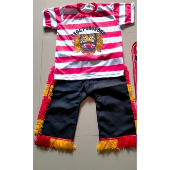 REAL PICT Setelan Baju Reog Anak / Kaos Anak Reog Ponorogo / Kaos Reog Anak / Kaos Reog Ponorogo Ana
