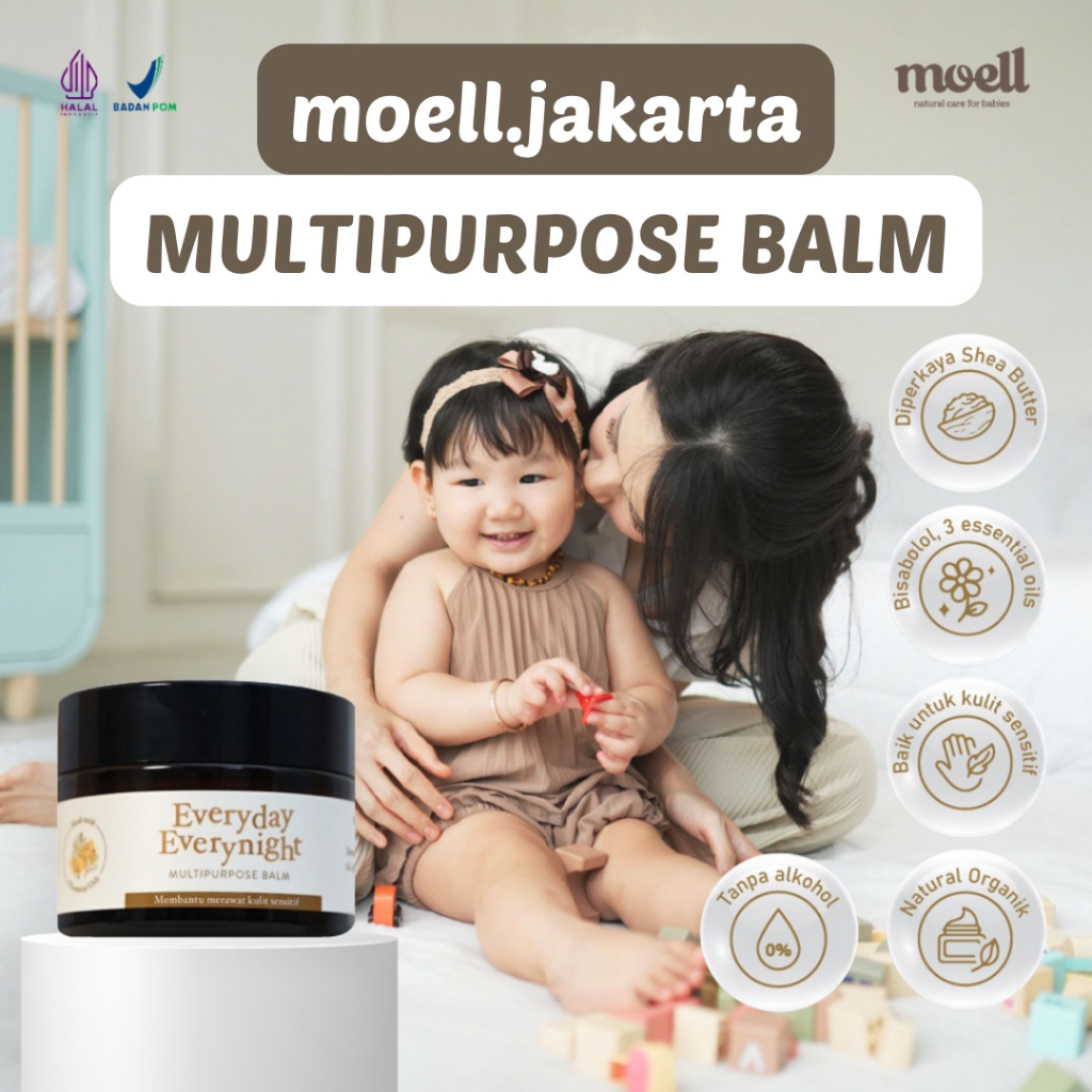 Moell Body Lotion | Hair Lotion | Body Wash | Shampo Bayi Moell Natural Organik Halal BPOM