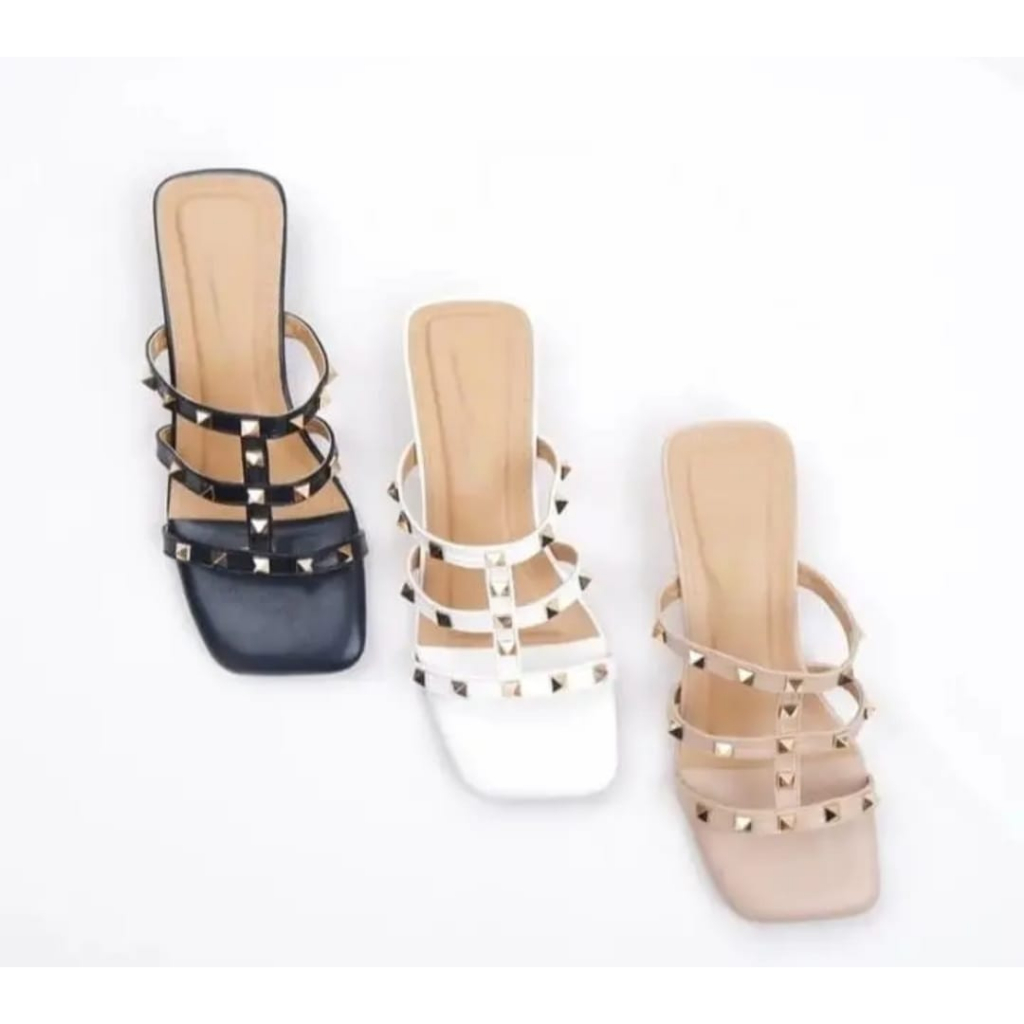 Windyshoes-Geya sandal heels piramid tinggi hak 2cm