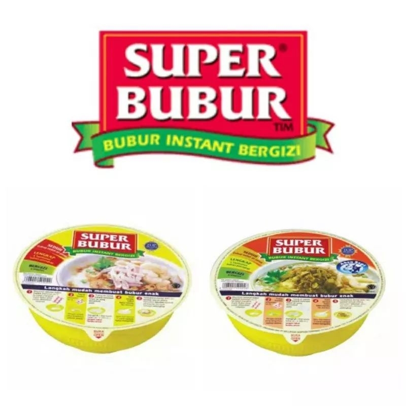 

Super Bubur Cup Ayam 64gr / Abon Sapi 67gr